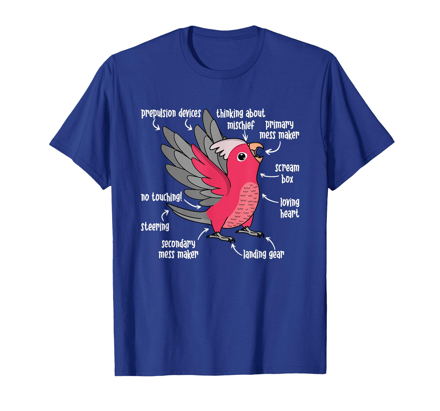 Parrot Anatomy I Rose-breasted Galah Cockatoo T-Shirt