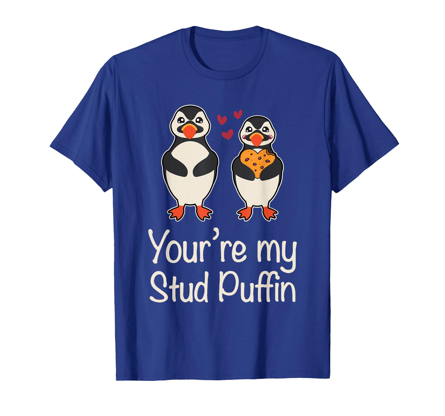 Stud Puffin Hearts Apparel For Couples Cute Seabird Puffins T-Shirt