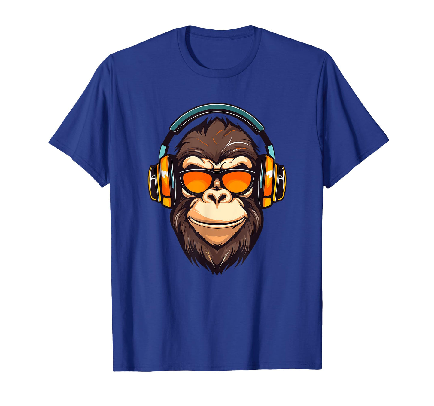 DJ Mad Monkey Ape Chimp Mix Club Music Headphones Dancing T-Shirt