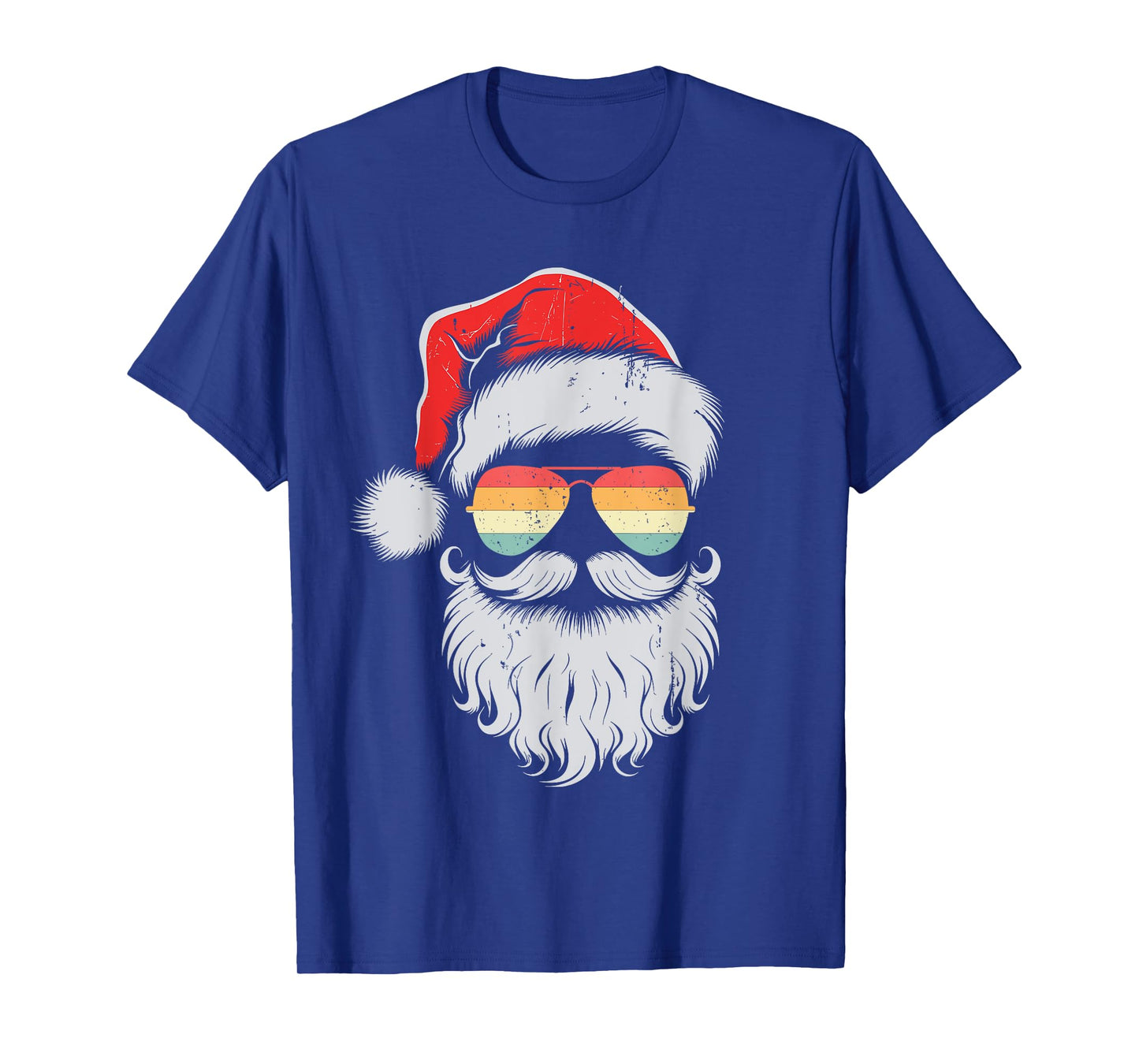 Cool Santa Face Sunglasses Christmas Xmas Men Boys T-Shirt