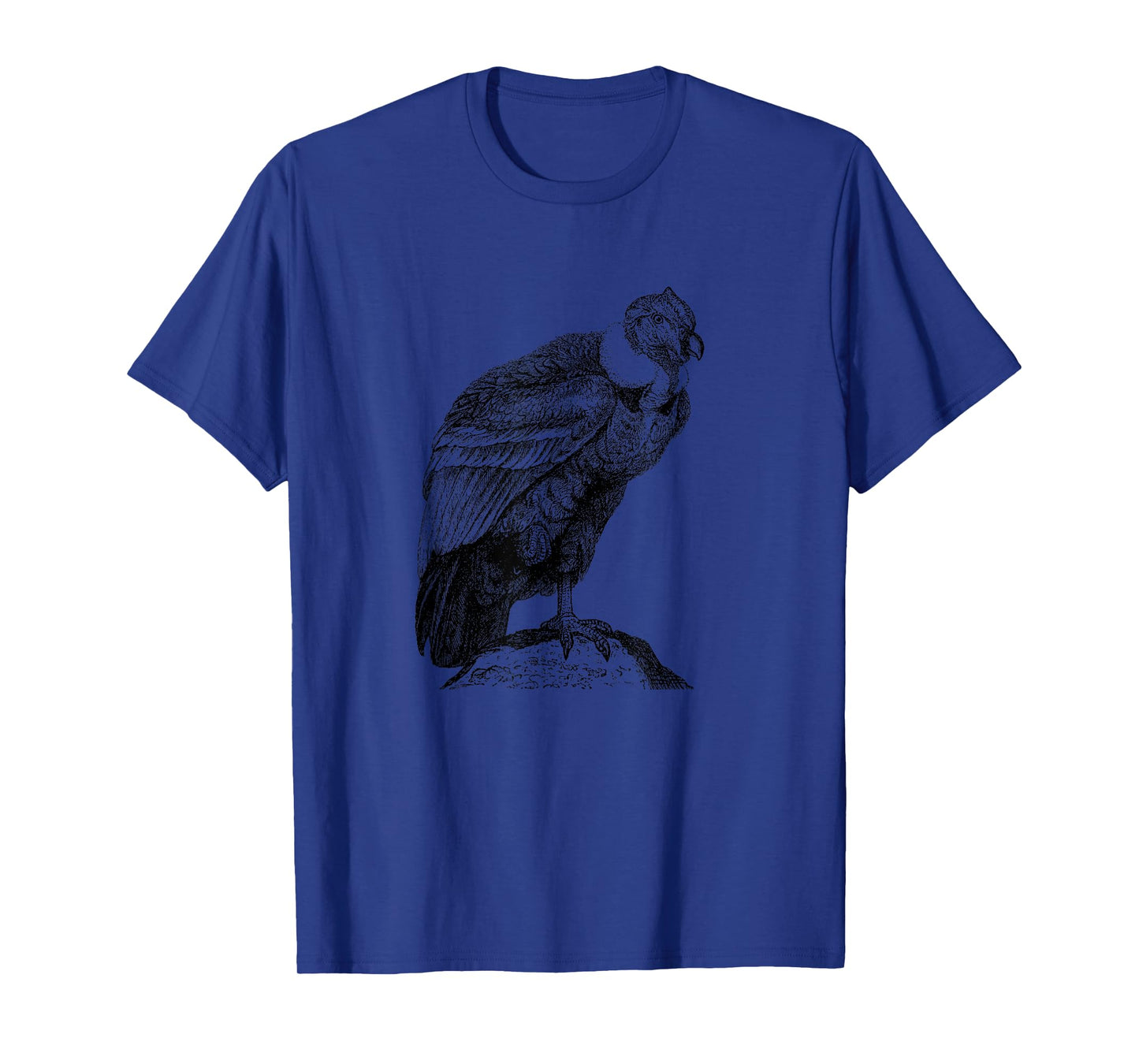 The New Antique California Condor Bird Print T-Shirt, Unisex-Adult, Grey, Small, Short Sleeve, Classic Fit