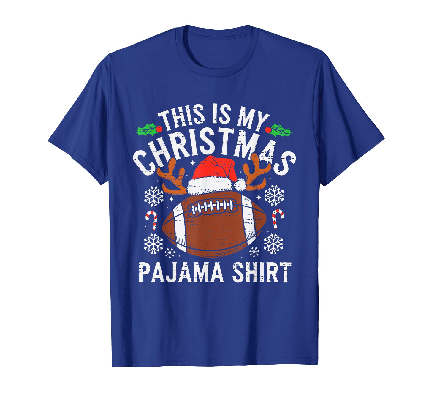 This Is My Christmas Football Pajama Shirt Sport Men Boy Kid T-Shirt