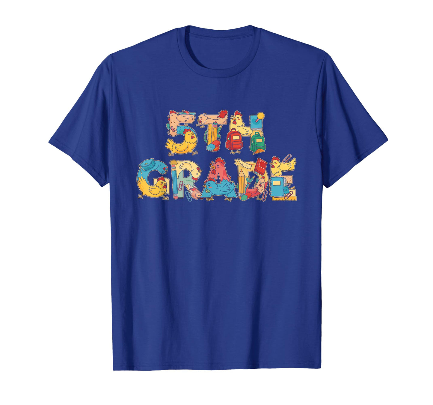 Funny Chicken Fifth Grade Back to School Kids Boys Girls T-Shirt