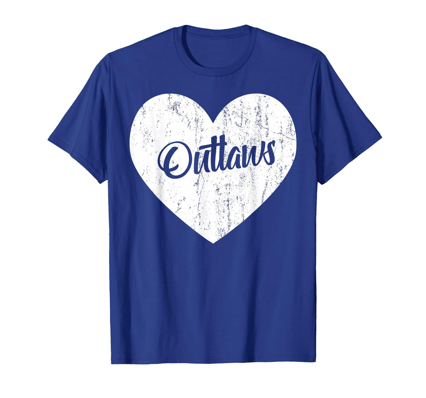 Outlaws School Sports Fan Team Spirit Mascot Heart Gift T-Shirt
