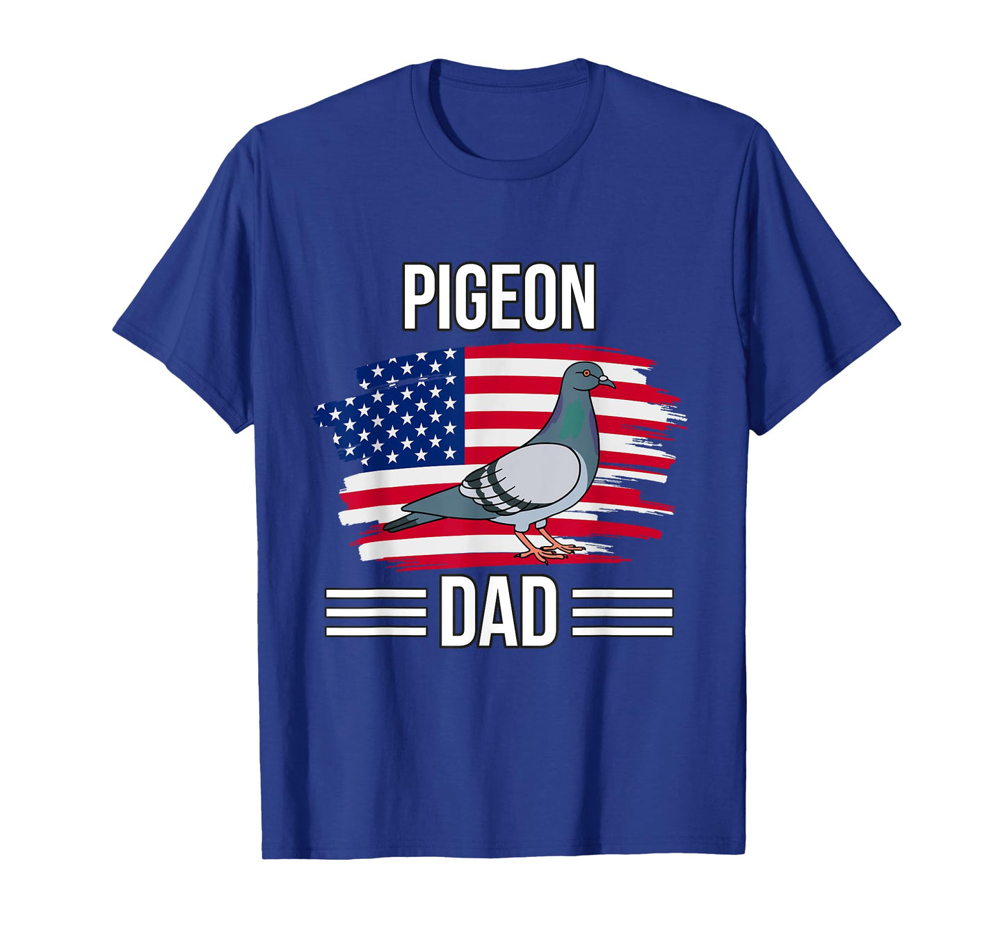 Bird US Flag 4th Of July Father's Day Pigeon Dad T-Shirt