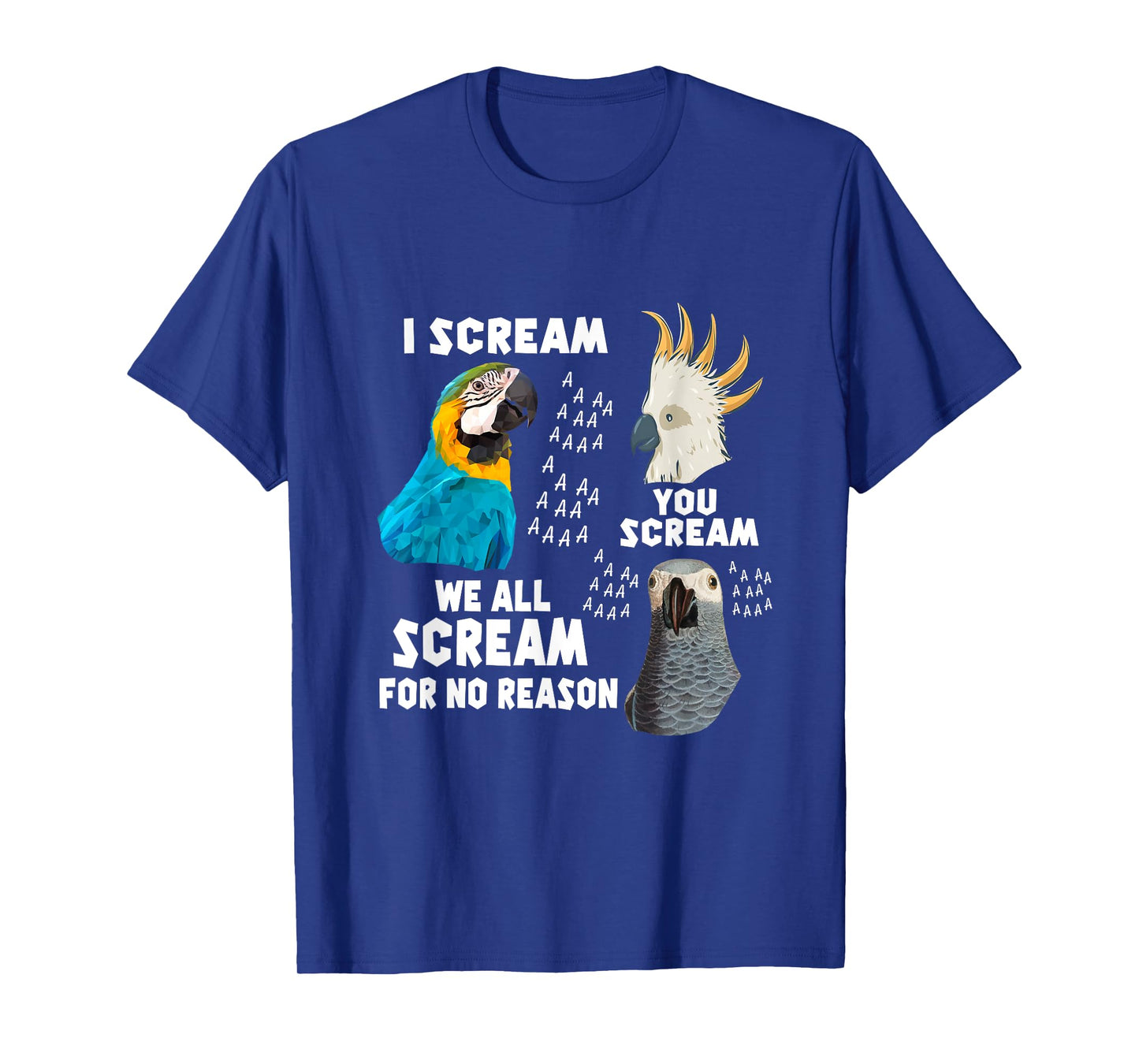 I Scream You Scream We All Scream For No Reason Birds T-Shirt