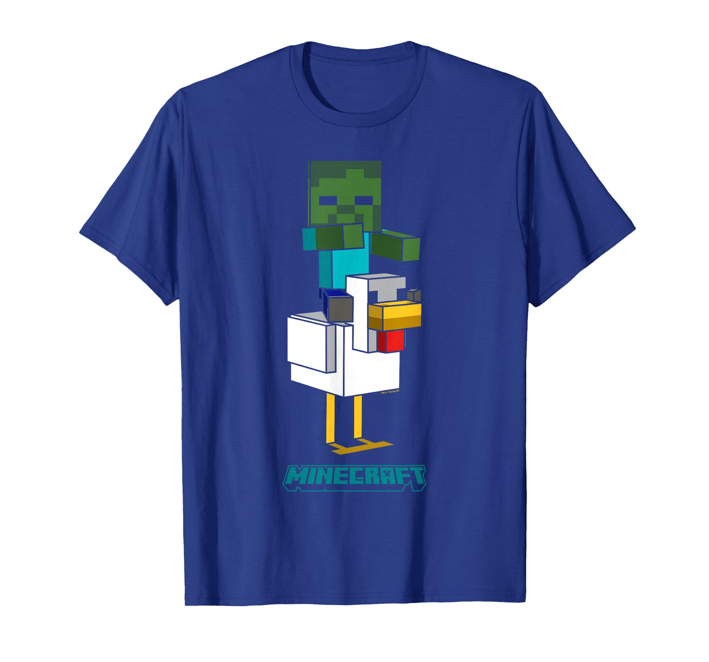 Minecraft Chicken Jockey Lurking Portrait T-Shirt