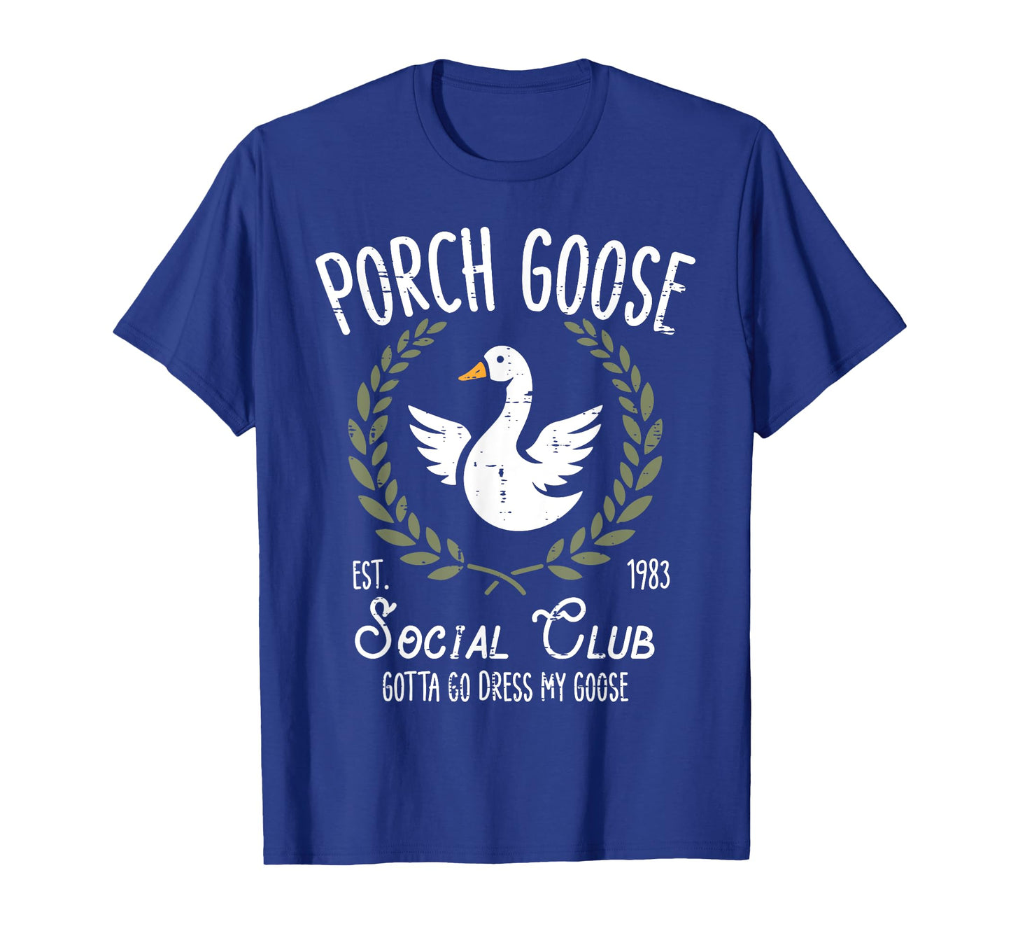 Porch Goose Social Club Funny Silly Animal Women Men Kids T-Shirt
