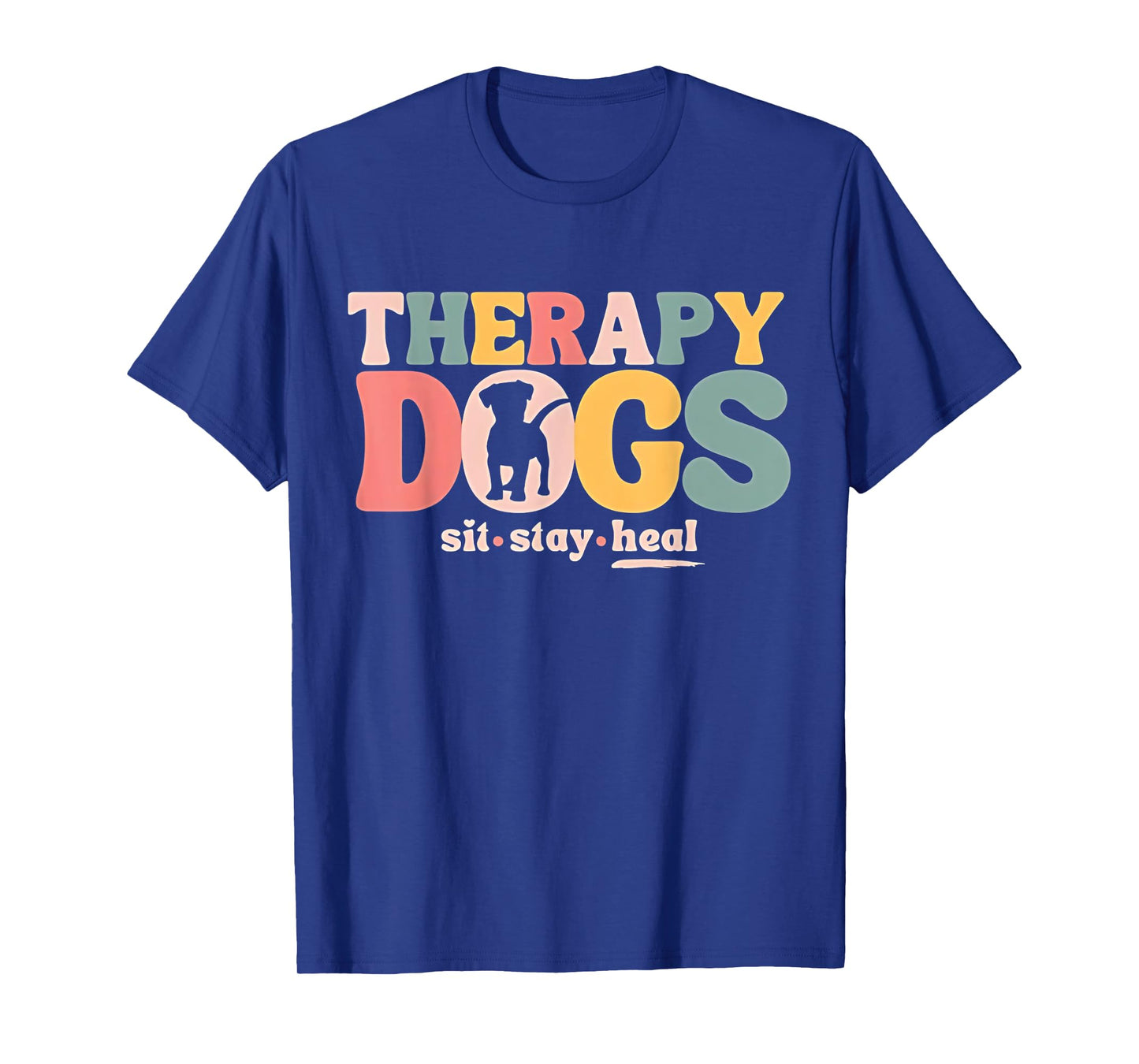 Therapy Dog Team Animal Assisted Therapy Dogs Sits Stay Heal T-Shirt