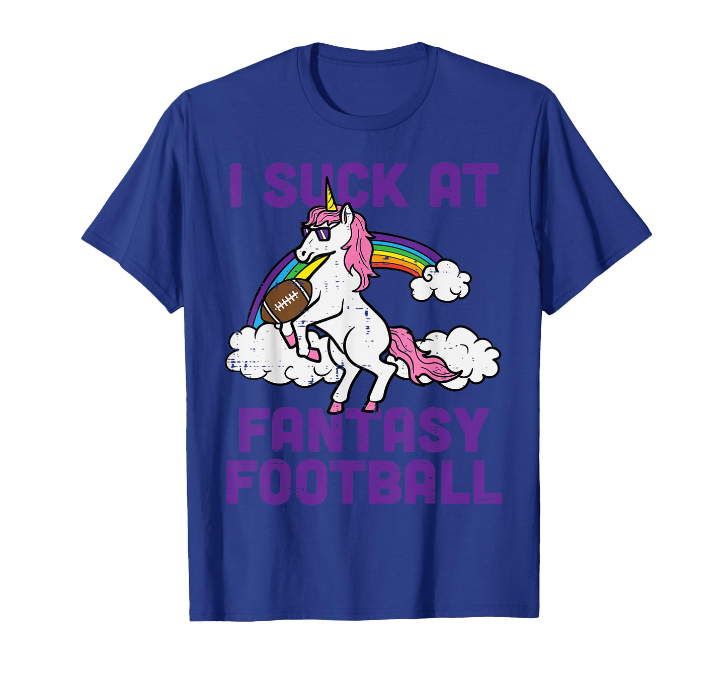 Unicorn I Suck At Fantasy Football Funny FFL Loser Women T-Shirt