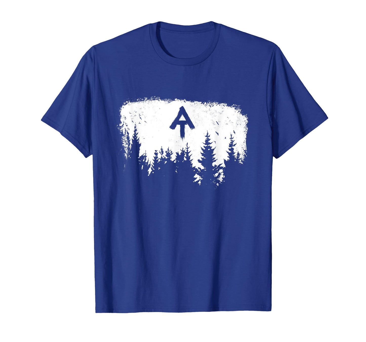 White Blaze Appalachian AT Trail Minimalist Pine Tree Hike T-Shirt