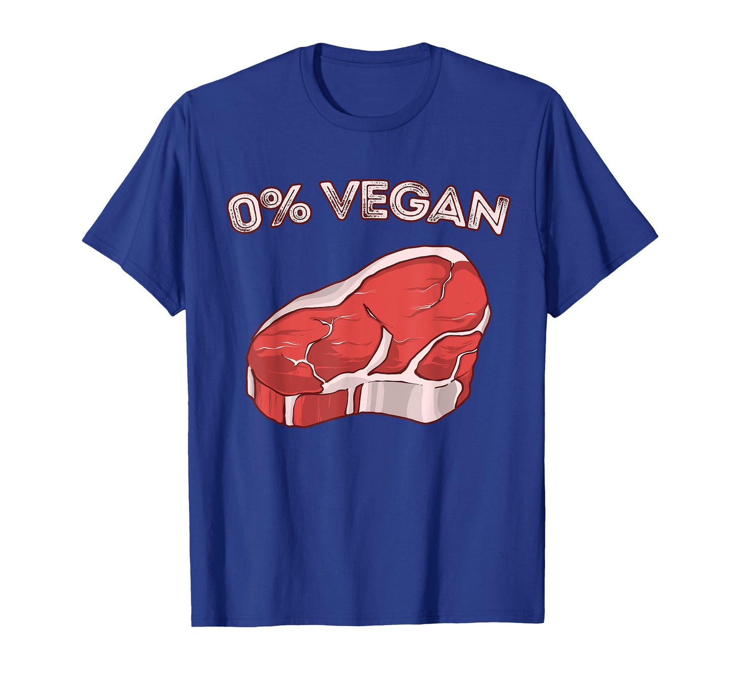 Zero Percent Vegan BBQ Meat Steak Graphic Meat Eater T-Shirt