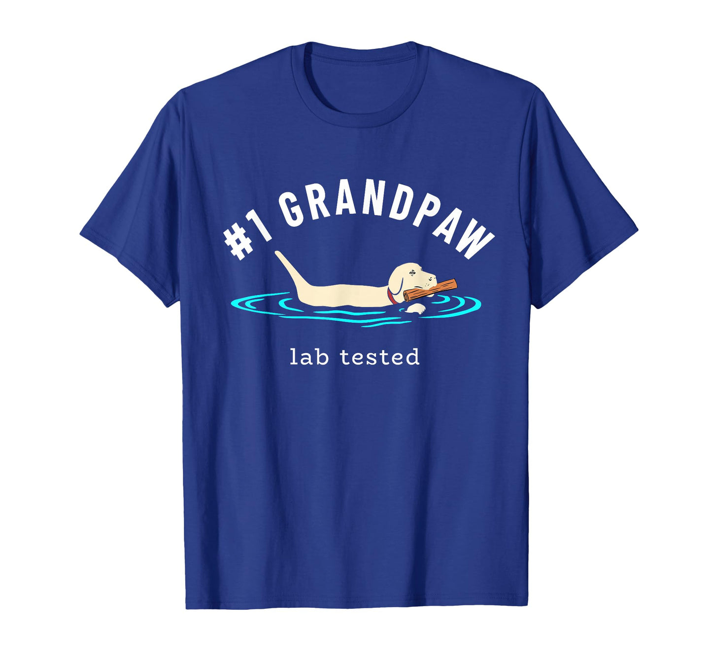Yellow Labrador Retriever Dog Grandpa - #1 Grandpaw T-Shirt