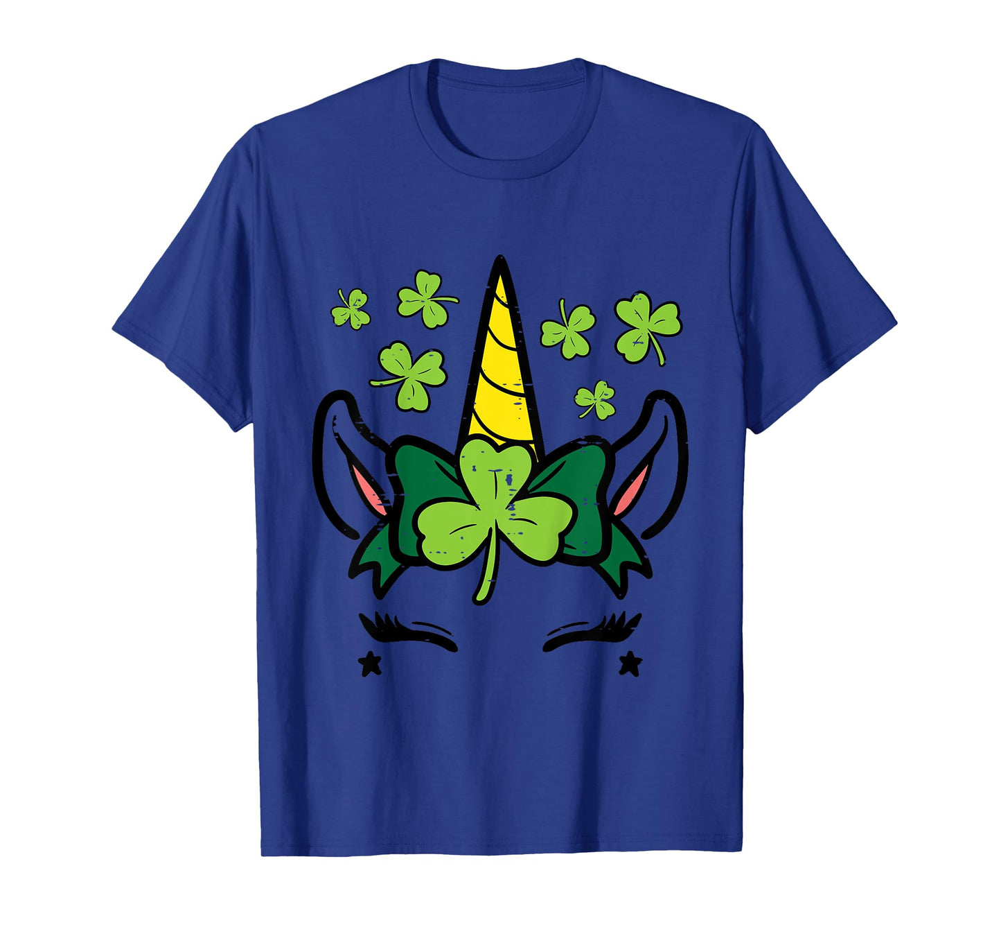 Kids St Patricks Day Unicorn Face Saint Pattys Girls Kids Toddler T-Shirt