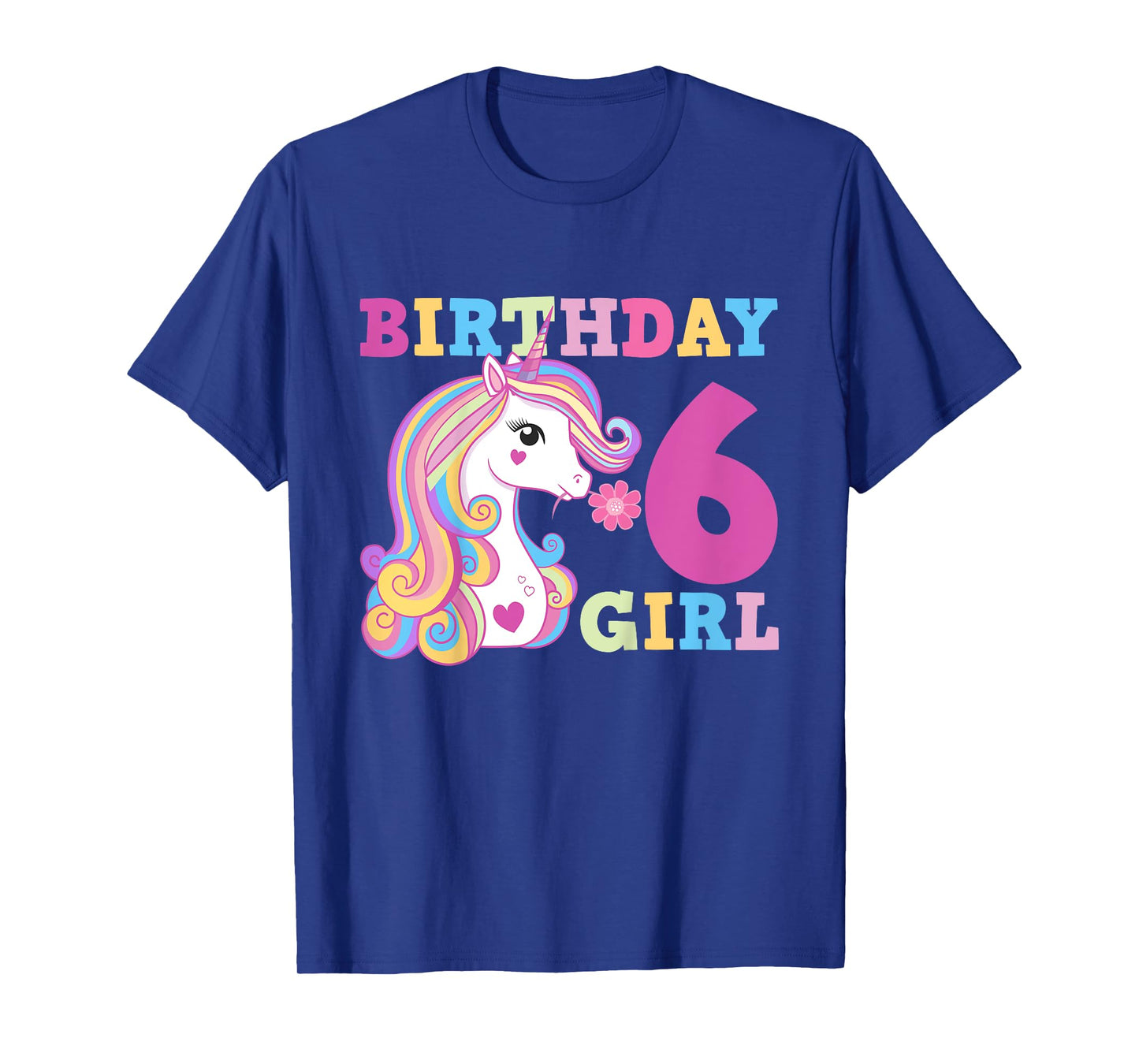 Unicorn Birthday Girl 6 T-Shirt