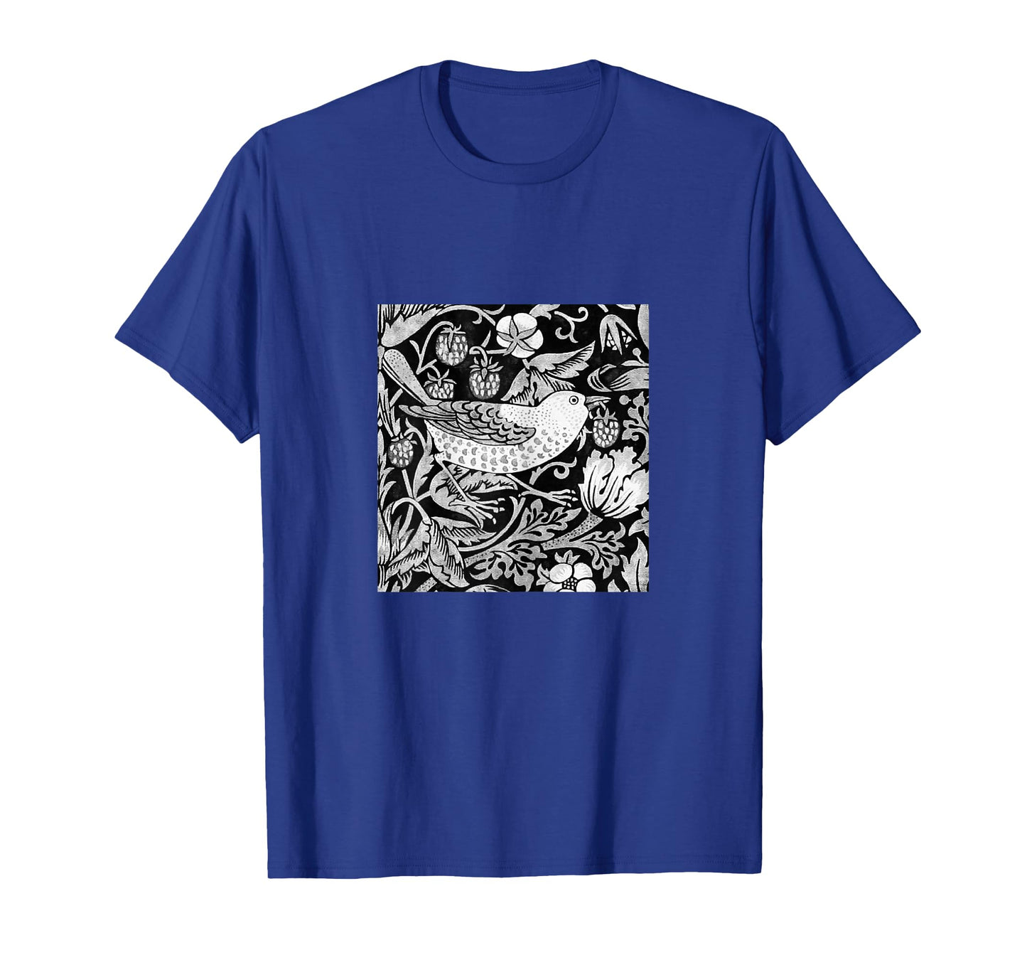 William Morris Bird & Flower Tile, Gray, Black and White T-Shirt