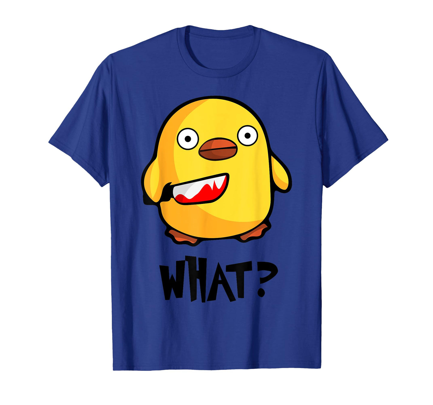 Chicken What? Funny Cute baby chick with knife T-Shirt