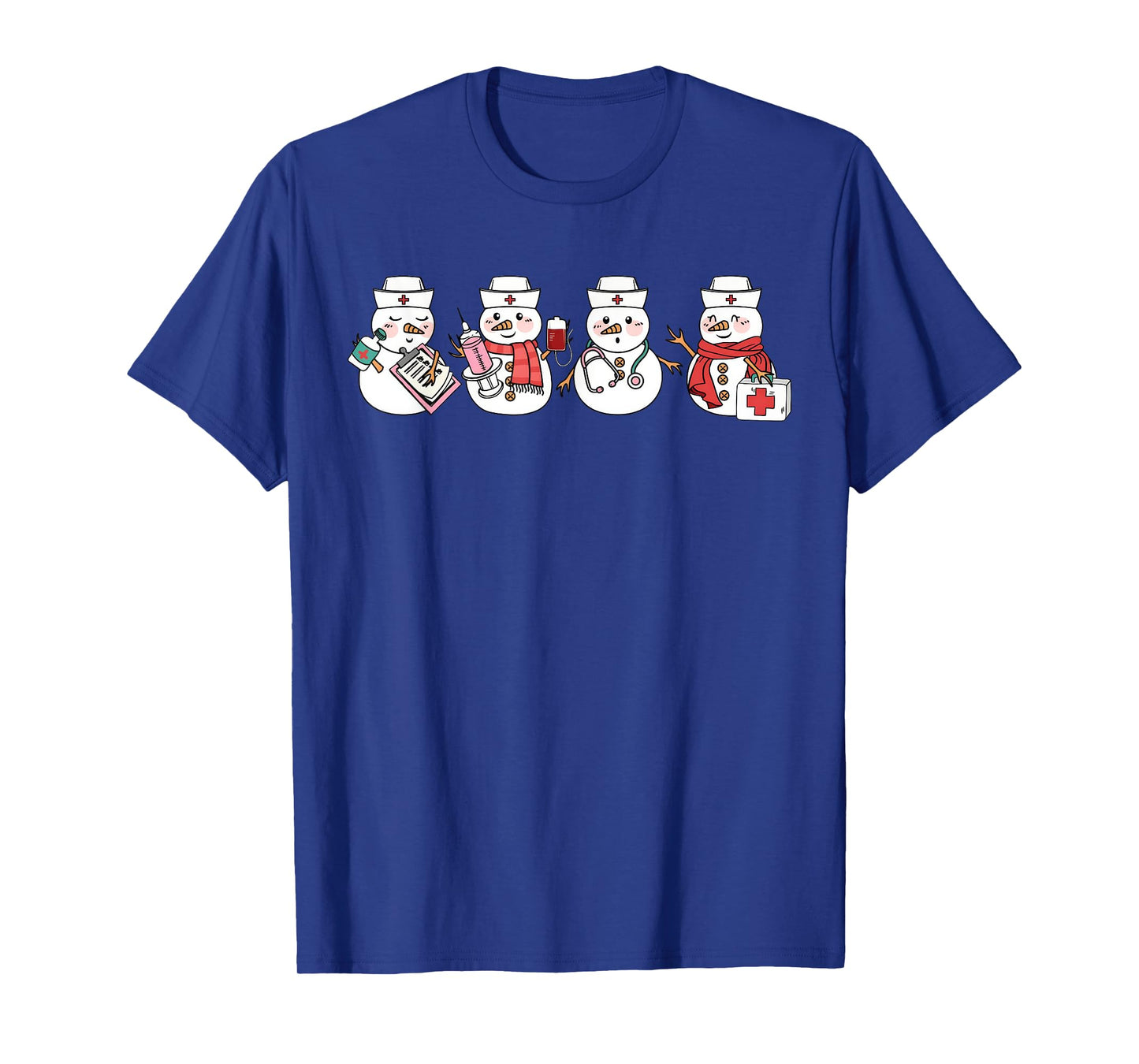 Nurse Snowman Squad Nursing RN Registered Funny Christmas T-Shirt