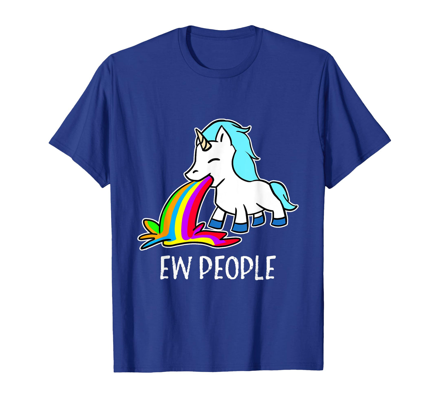 Ew, People Unicorn Vomiting Rainbow Funny Introvert T-Shirt T-Shirt