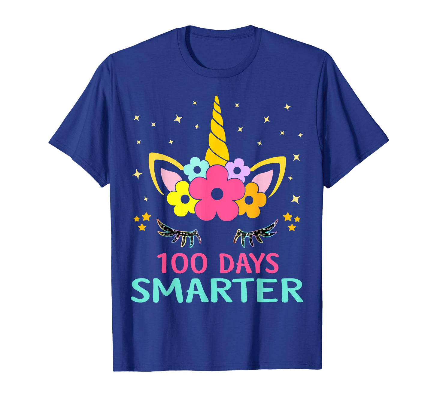 100 Days of School Unicorn Girls Teacher 100th Day of School T-Shirt