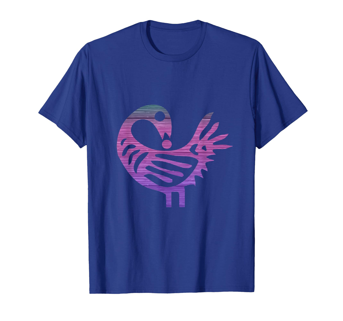 Sankofa Bird Simple Purple Afrocentric Adinkra Symbol T-Shirt