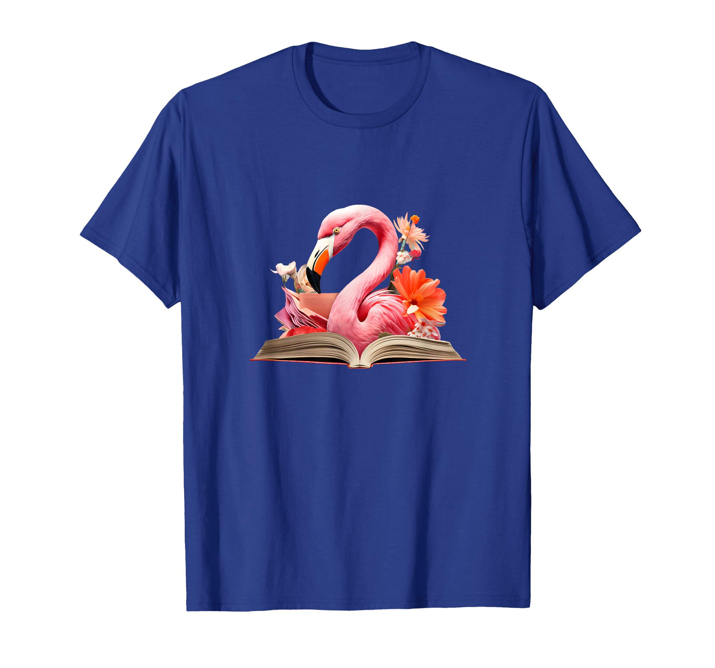 Flamingo Reading Book T-Shirt