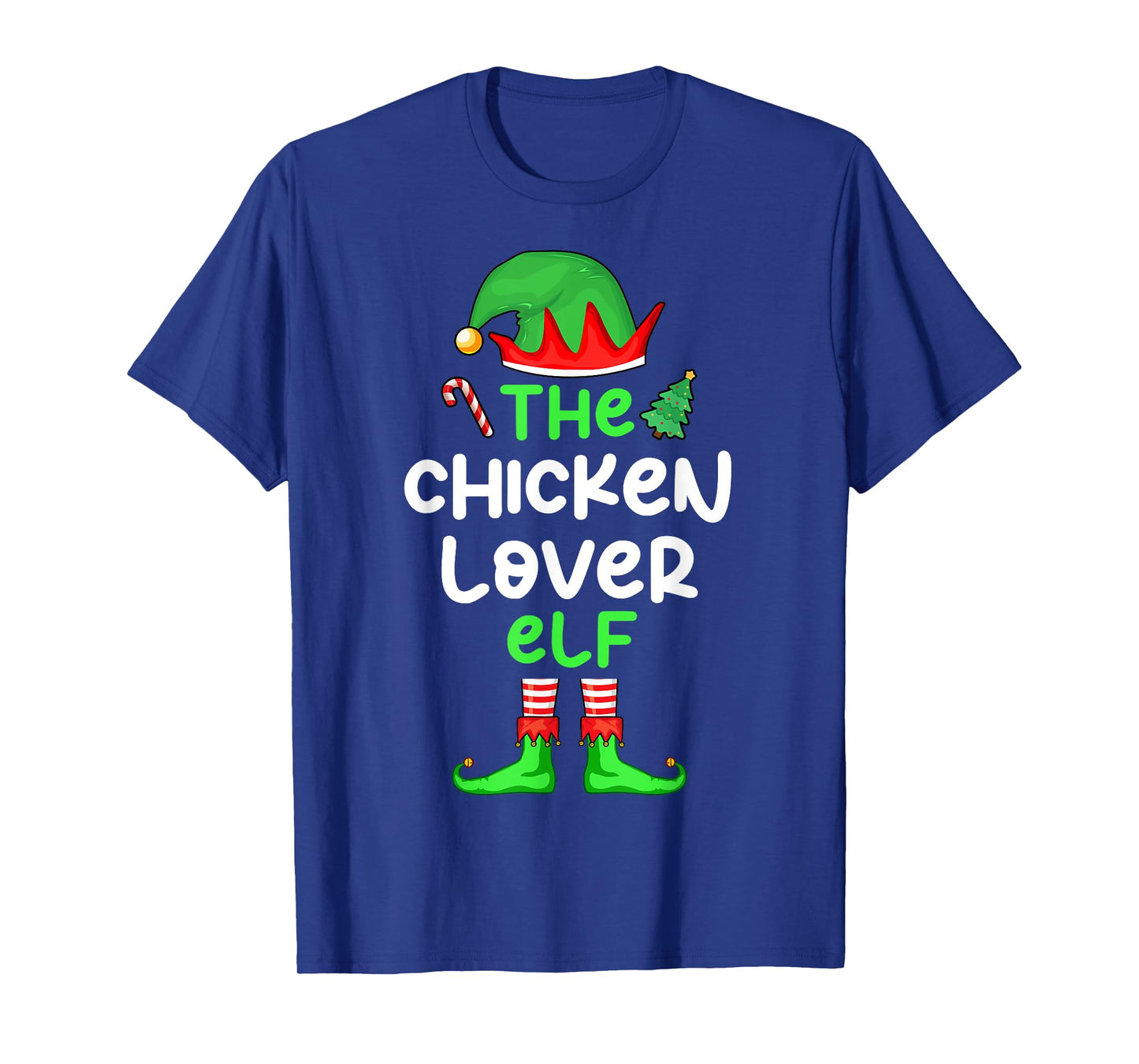 I'm The Chicken Lover Elf Christmas Matching Pajama T-Shirt