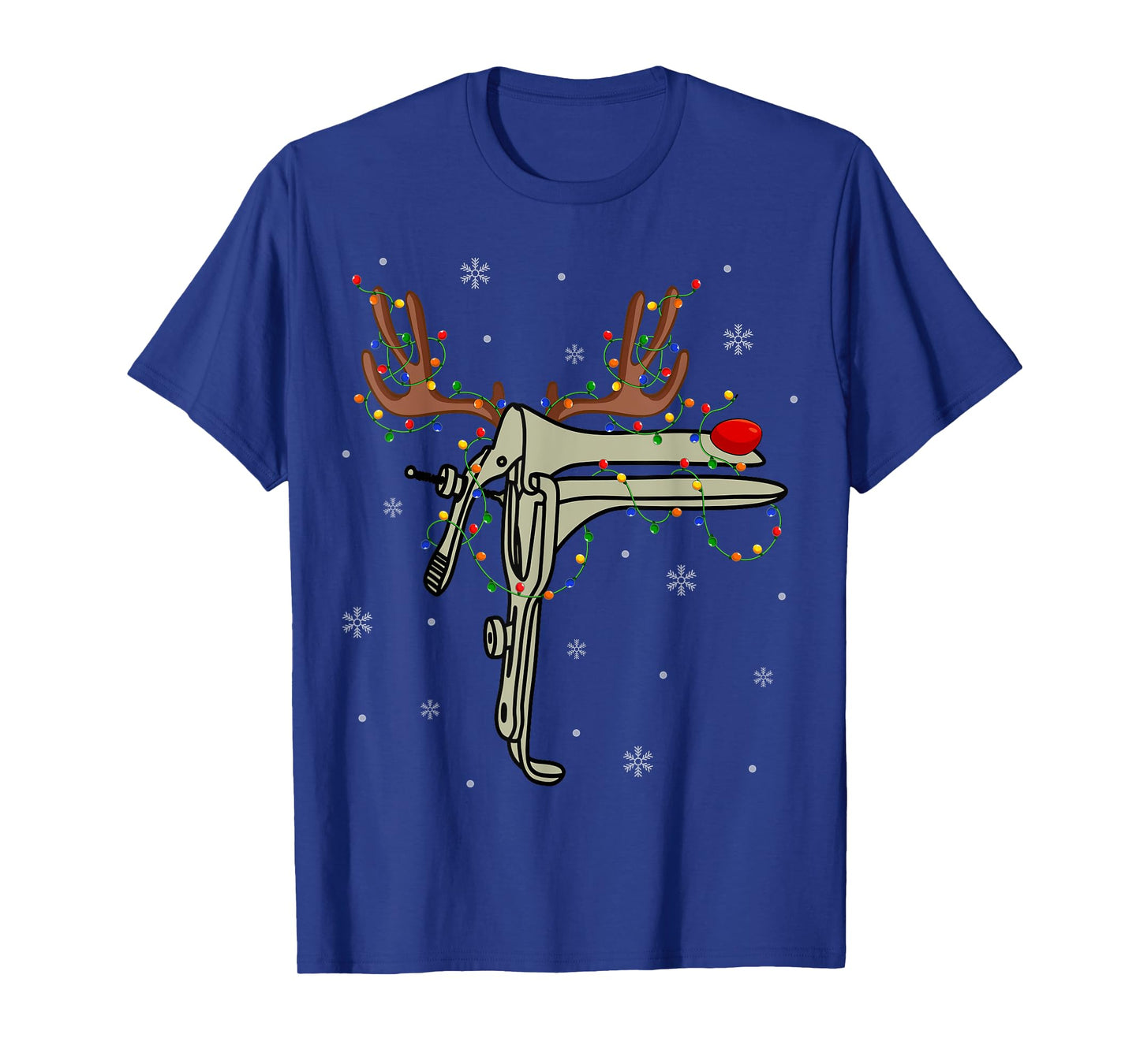 Speculum Reindeer Xmas Light Medical OB GYN Nurse Christmas T-Shirt