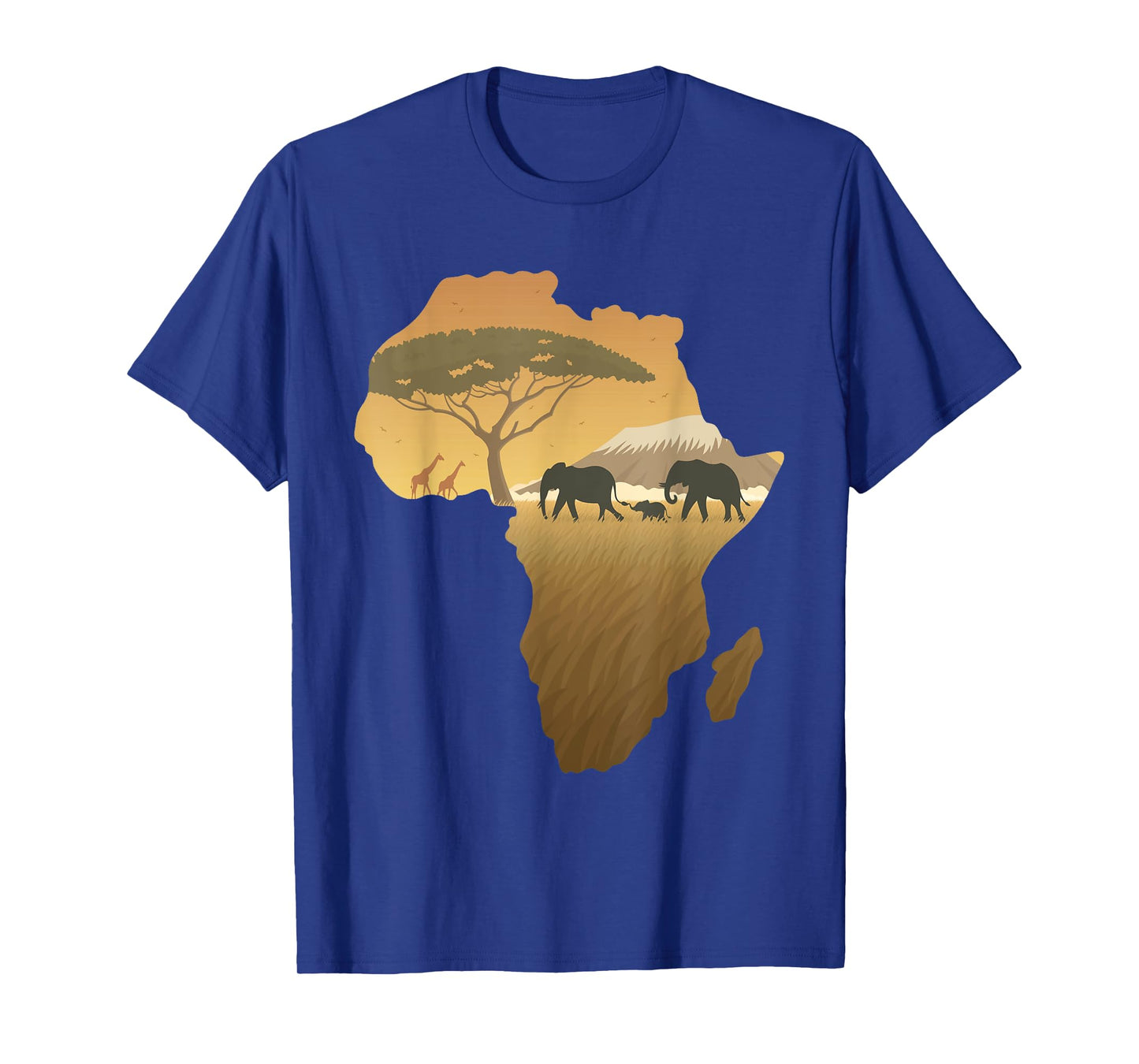 Africa T-Shirt Elephant Map Dad South Animal Big Five Safari T-Shirt