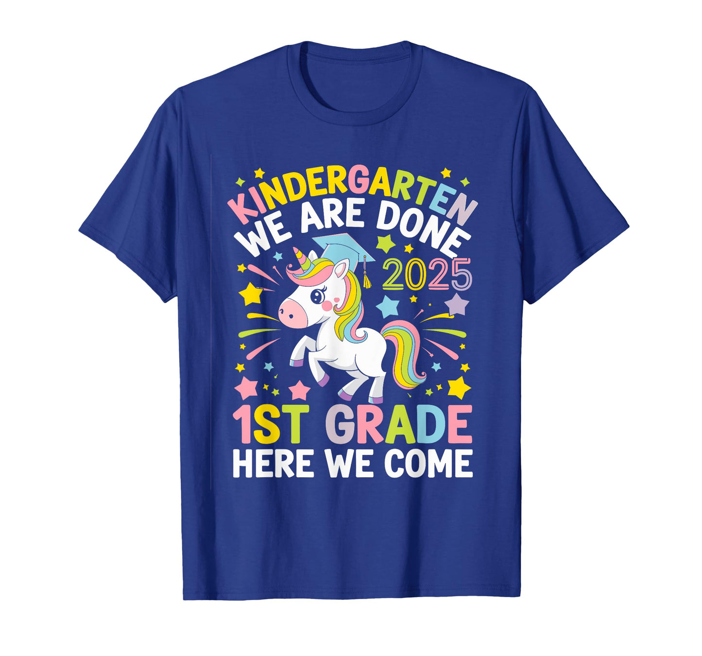 Kindergarten Graduation 2025 Cute Unicorn T-Shirt