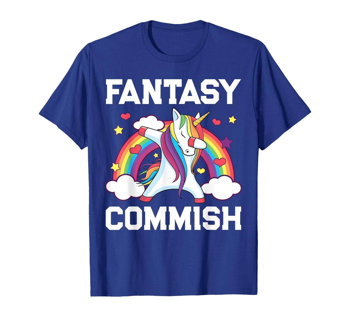 Fantasy Football Commish Funny Dabbing Unicorn Draft Champ T-Shirt