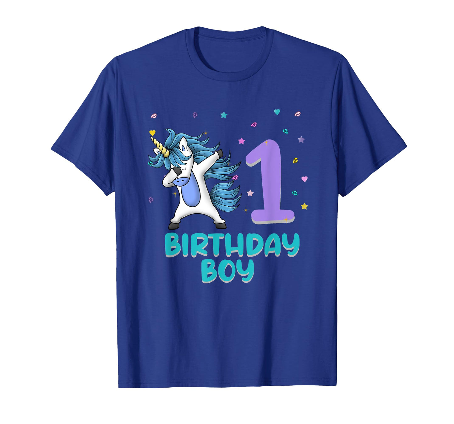 Unicorn 1st Birthday Boy Gift Love Funny Bday 1 Years Old T-Shirt