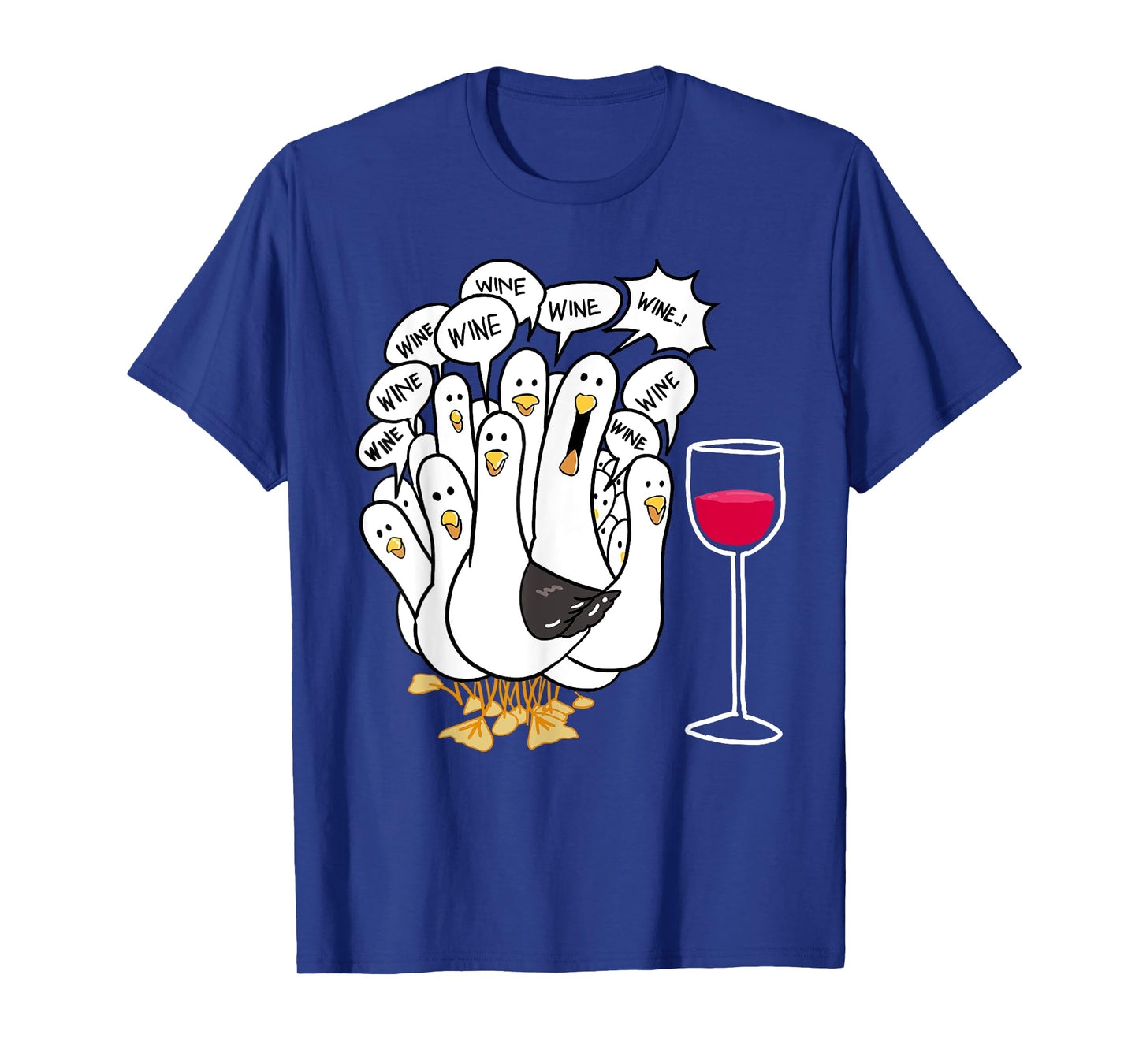 Seagull Wine Funny Bird Lover Drinking Enthusiast Women Gift T-Shirt