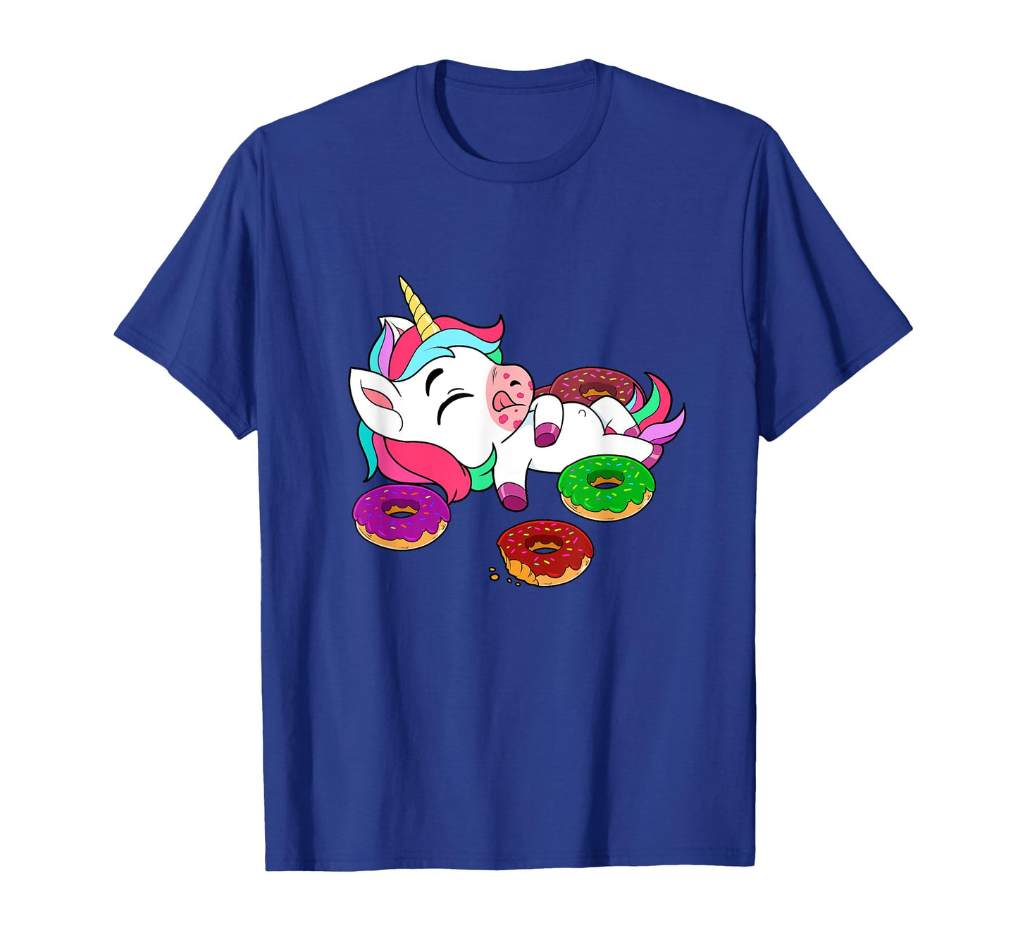 Cute Donut Eating Unicorn Gift Baking Doughnut Adult Kids T-Shirt