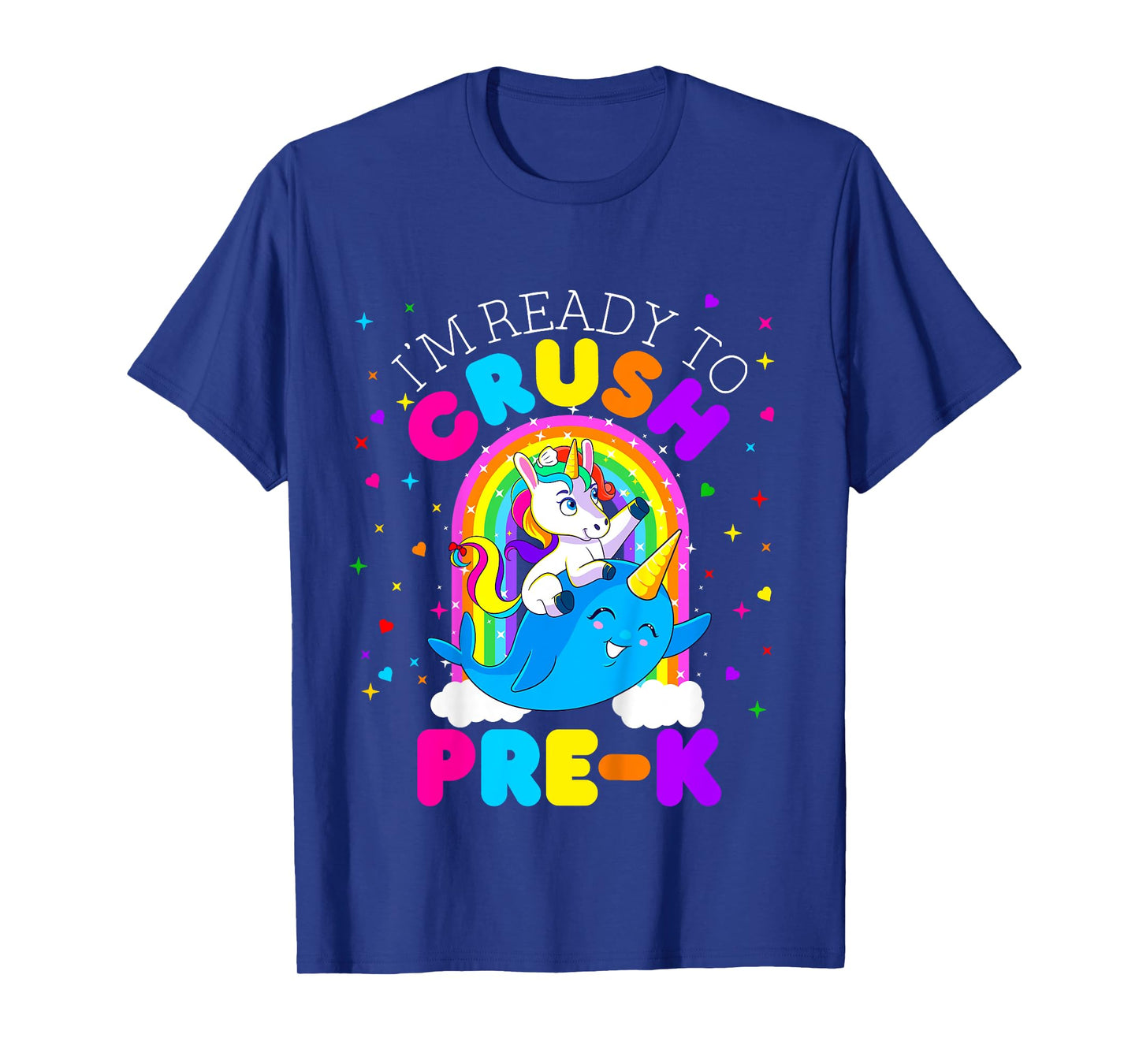 Kids I'm Ready to Crush Pre K Unicorn First Day of PreK Girls T-Shirt