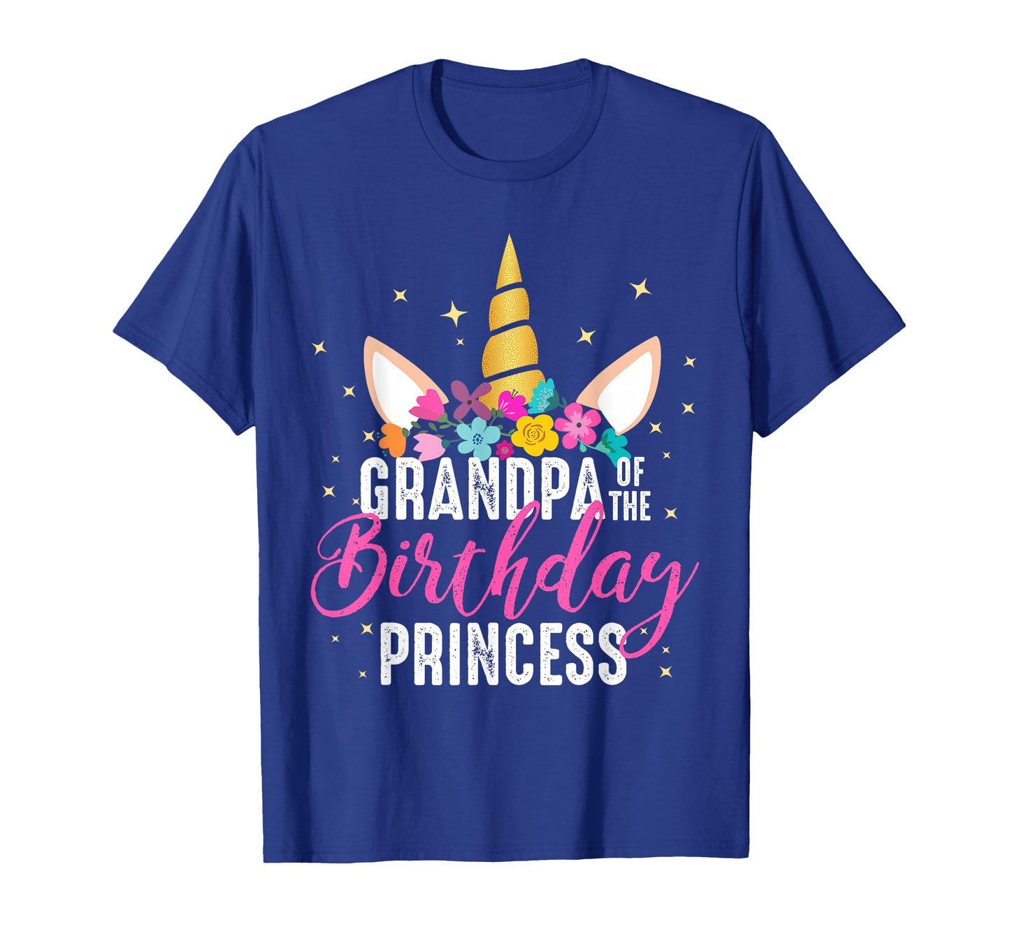 Grandpa Of The Birthday Princess Gifts Unicorn Birthday T-Shirt