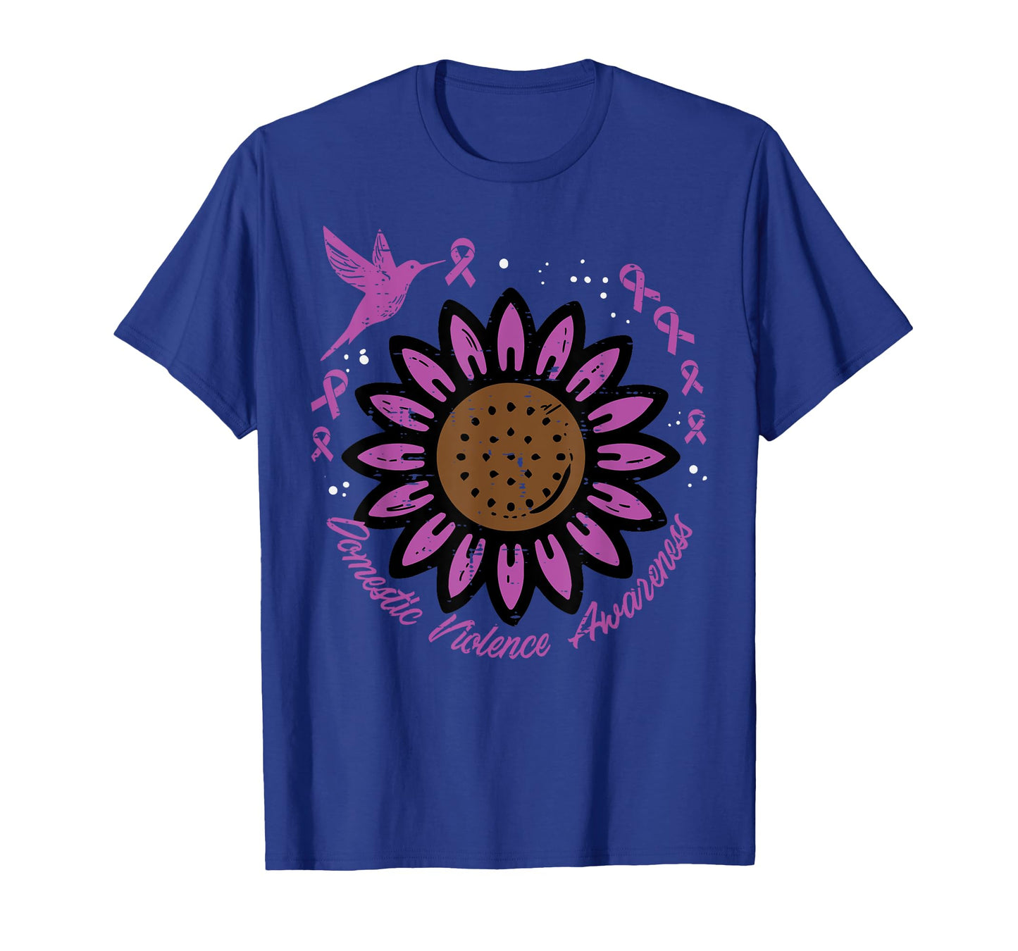 Domestic Violence Awareness Sunflower Bird Men Women Kids T-Shirt