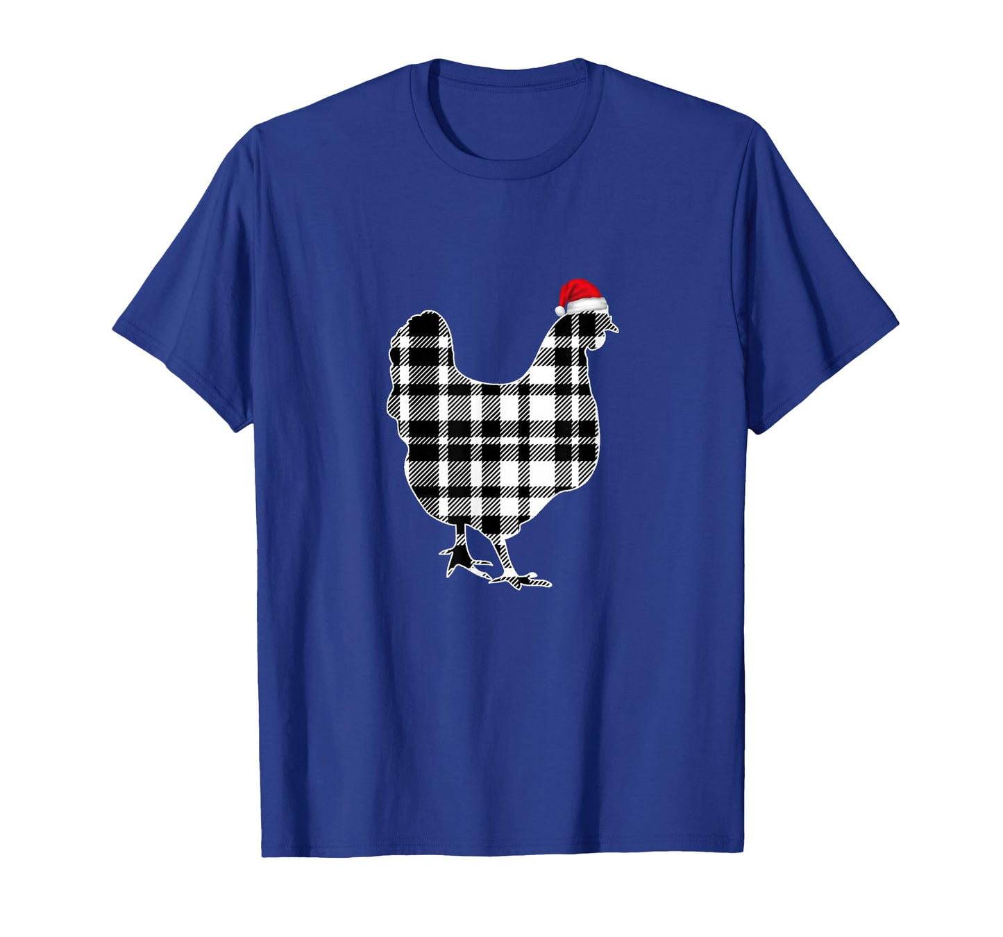 Chicken Christmas Shirt Black And White Buffalo Plaid Pajama T-Shirt