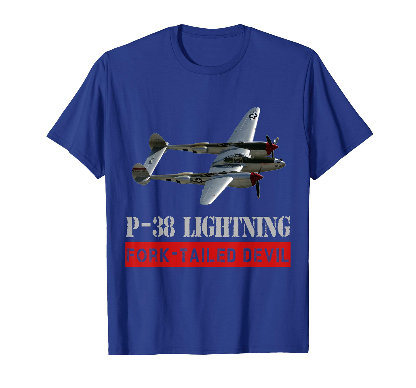P-38 Lightning War bird, The fork tailed Devil t-shirt T-Shirt