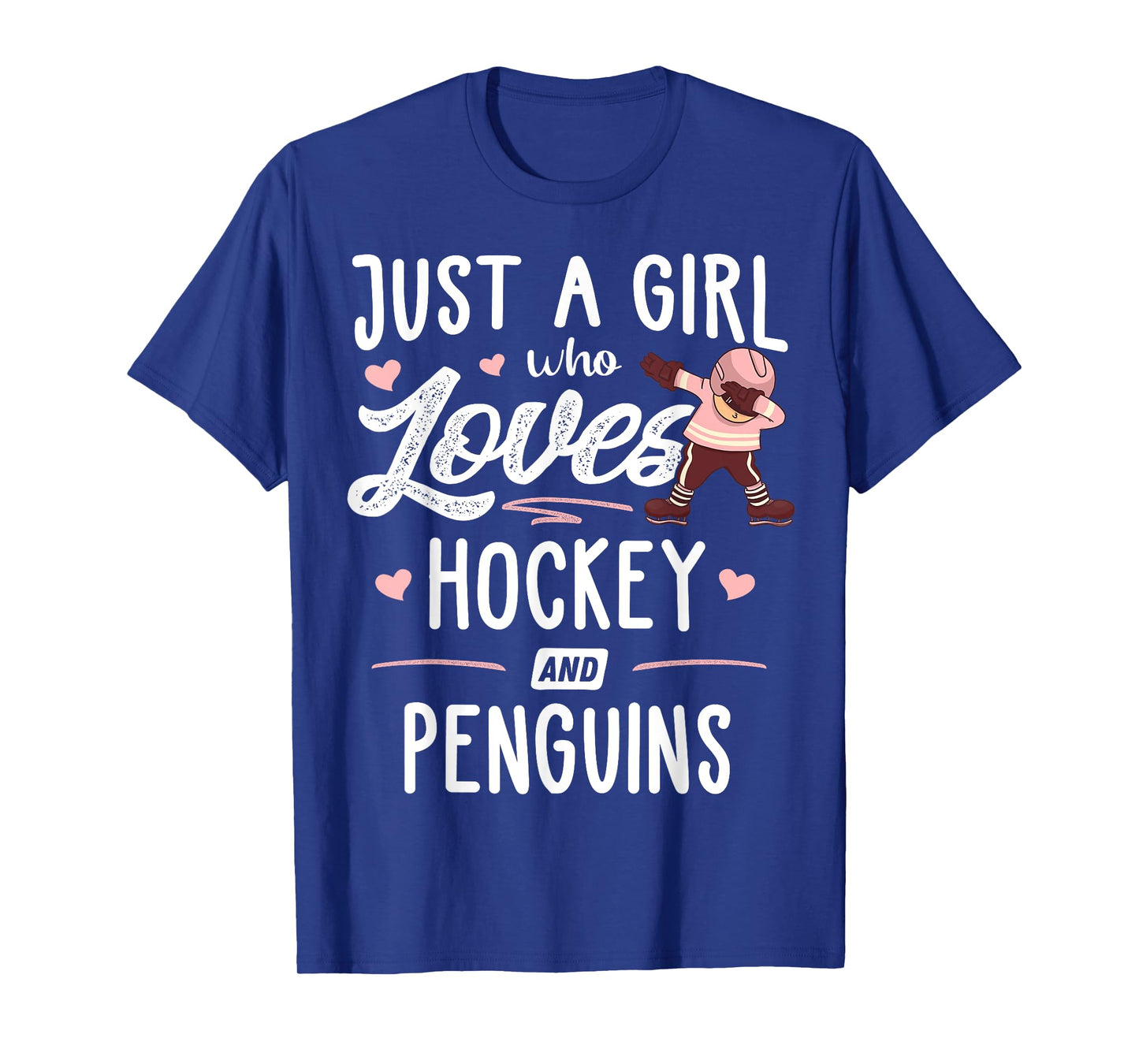 Just A Girl Who Loves Hockey And Penguins Gift Women T-Shirt