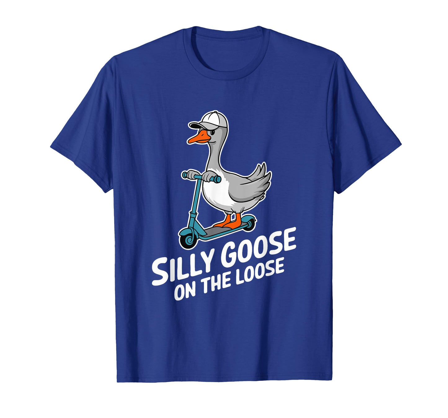 Funny Scooter Silly Goose on the loose Bird Animal Quirky T-Shirt