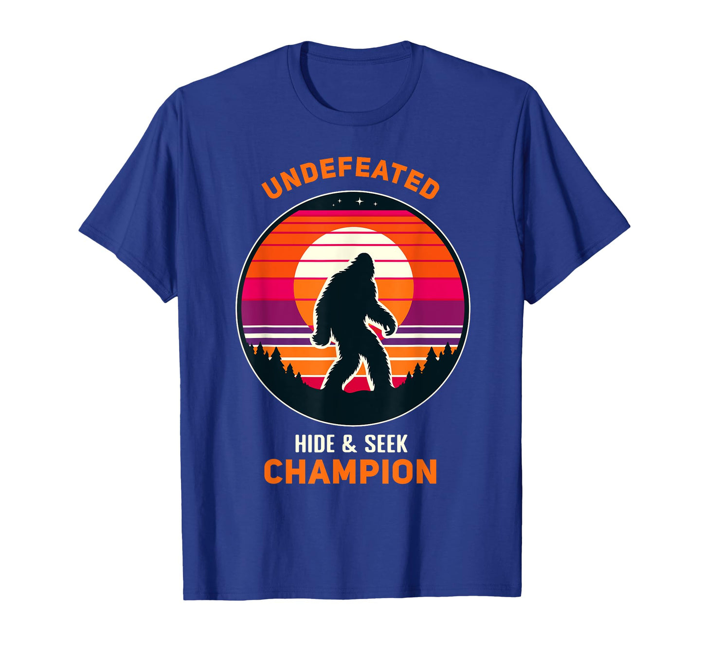 Undefeated Hide and Seek Champion Funny Sasquatch Bigfoot T-Shirt
