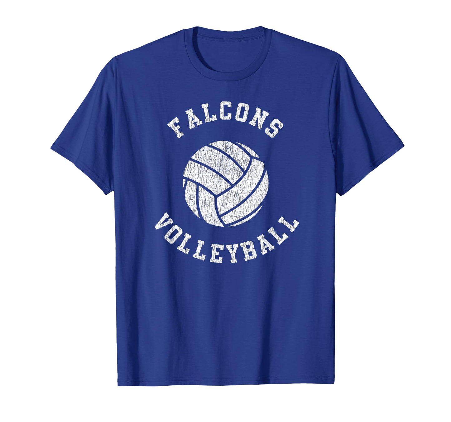 Falcons Volleyball Retro Distressed Team VB Graphic T-Shirt