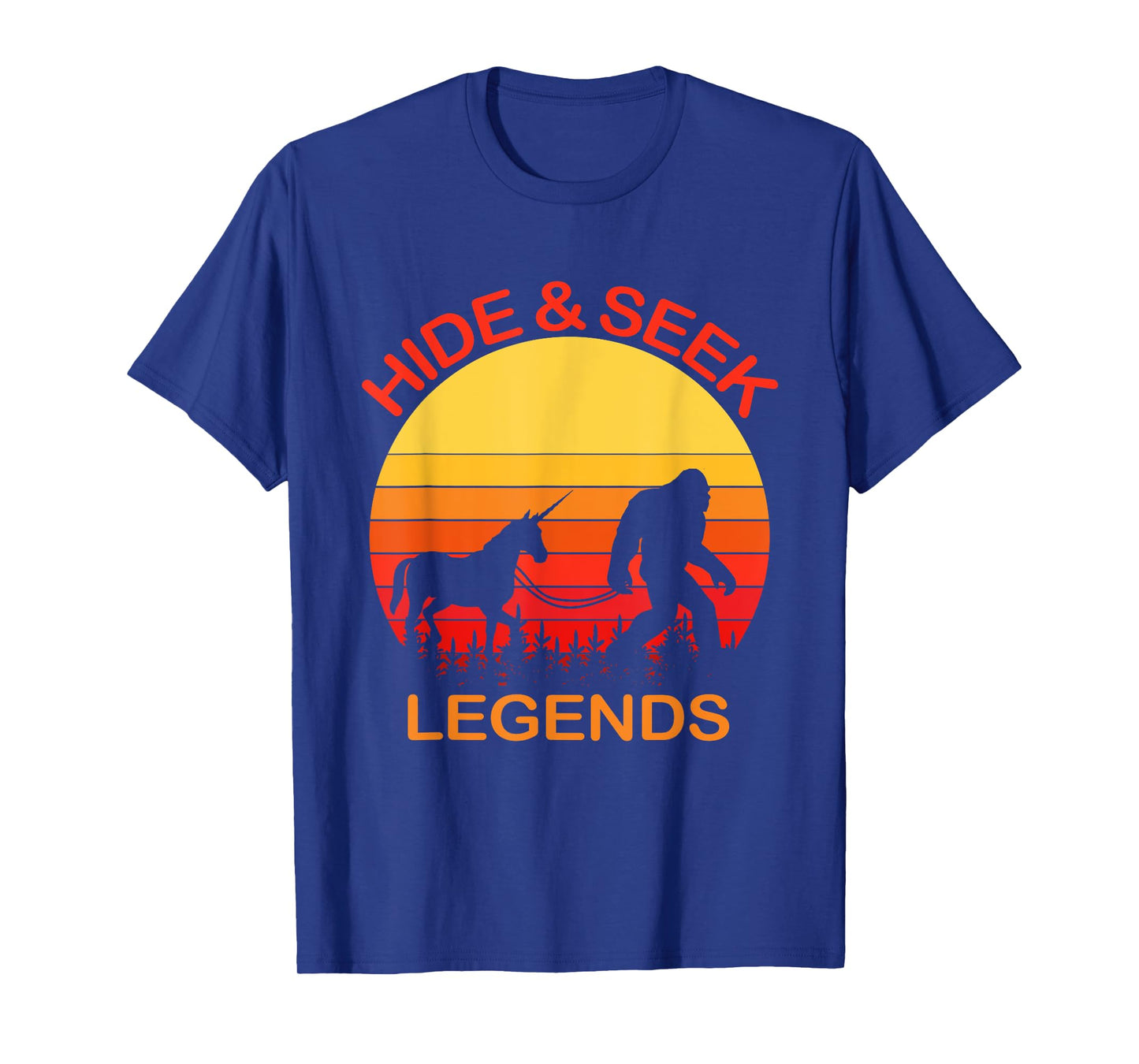 Bigfoot Unicorn Hide And Seek Legends Undefeated Champions T-Shirt
