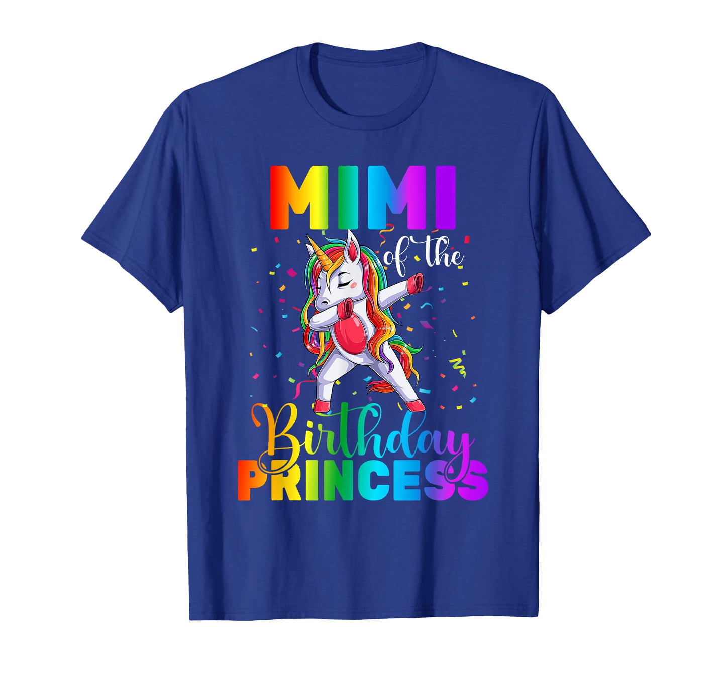 Mimi Of The Birthday Princess Dabbing Unicorn Birthday T-Shirt