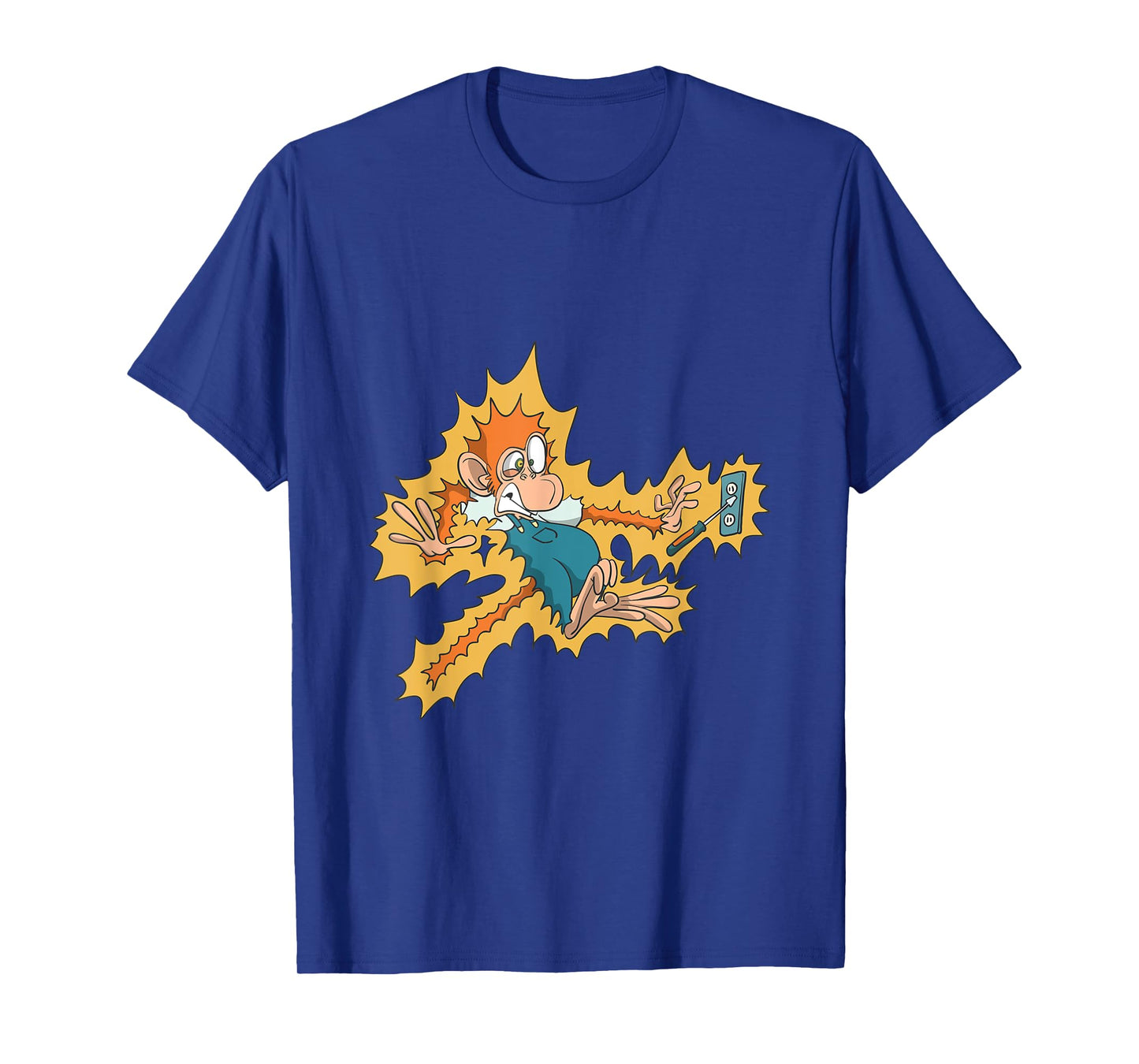 Monkey Electrician Getting Electric Shock T-Shirt