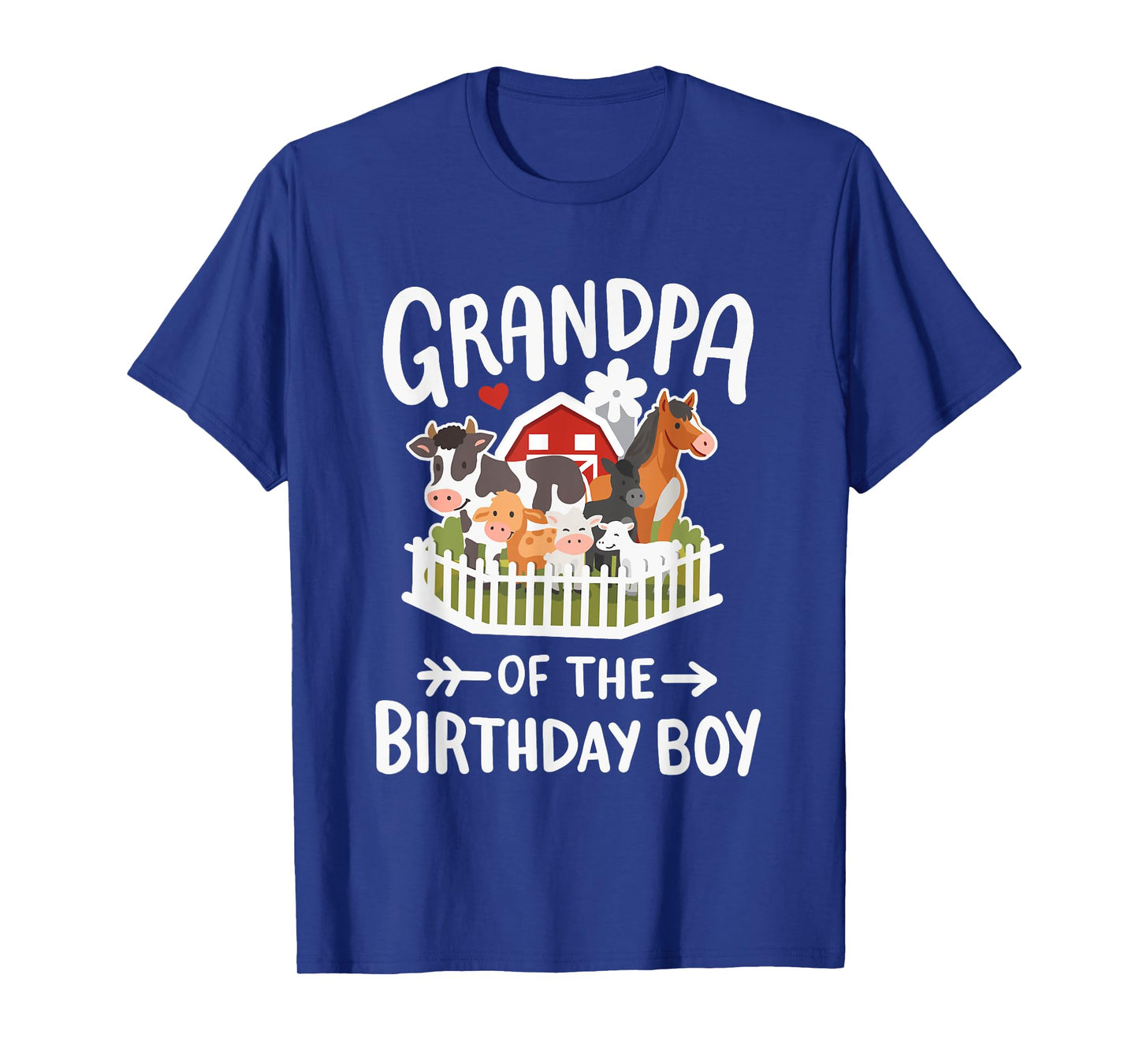 Grandpa Of The Birthday Boy Farm Animal Bday Family Matching T-Shirt