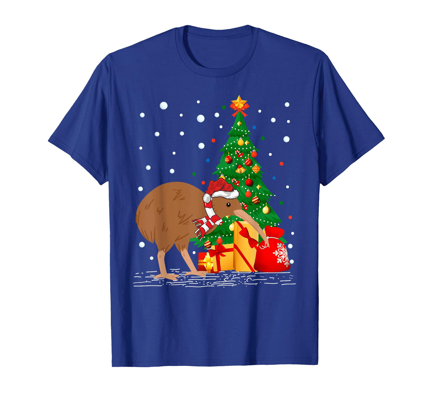 Kiwi Bird Lover Gift Santa Hat Kiwi Christmas T-Shirt