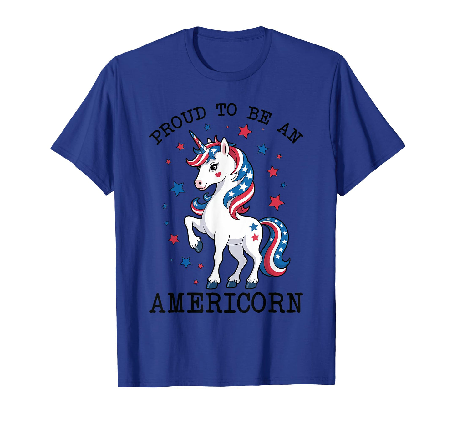 Proud to Be an Americorn Unicorn Mericorn Red White And Blue T-Shirt
