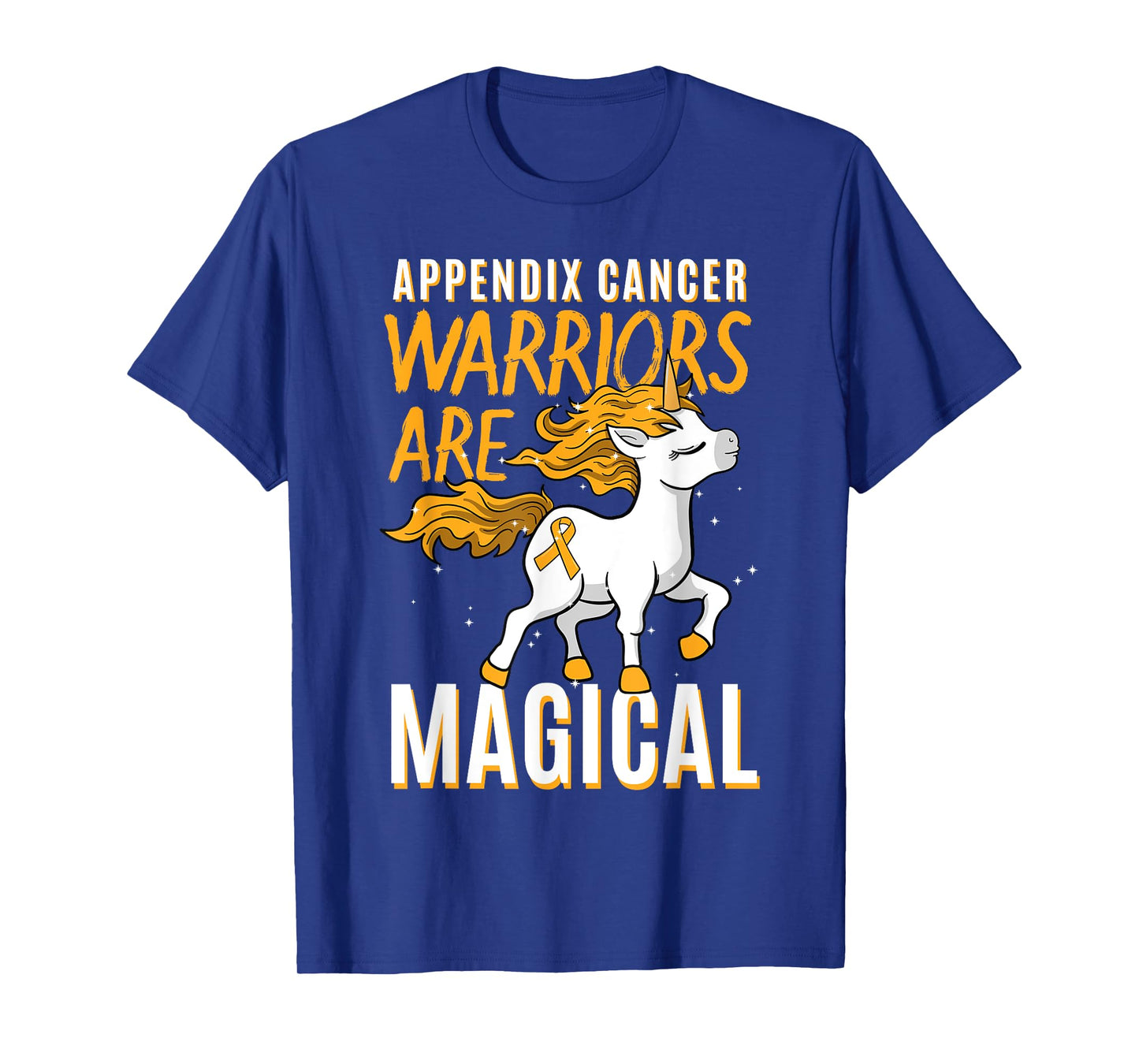 Appendix Cancer Awareness Supporter Fighter Unicorn Lover T-Shirt